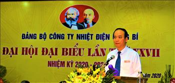Công ty Nhiệt điện Uông Bí tổ chức thành công Đại hội đại biểu Đảng bộ lần thứ XXVII, nhiệm kỳ 2020-2025